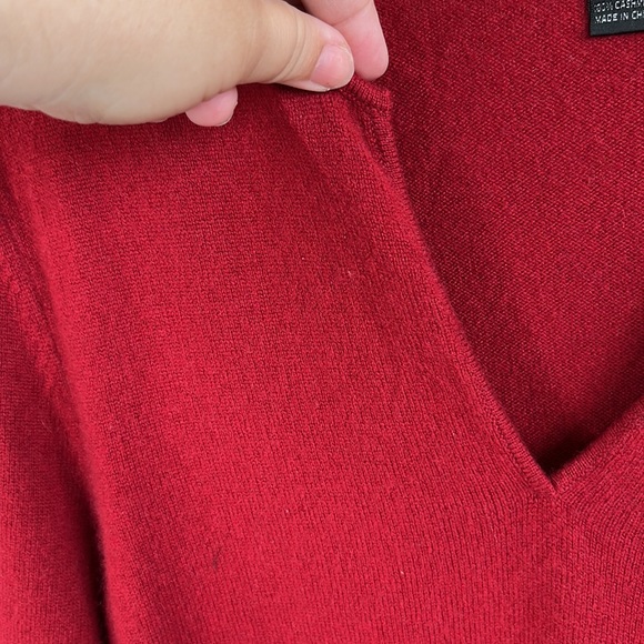 Prive Cashmere Slit V Neck Sweater - Picture 2 of 6